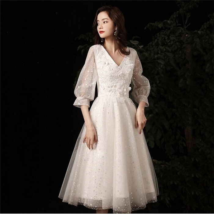 パーティードレス ドレス ワンピース おしゃれ フォーマル Vネック お呼ばれ 結婚式 成人式 レデ