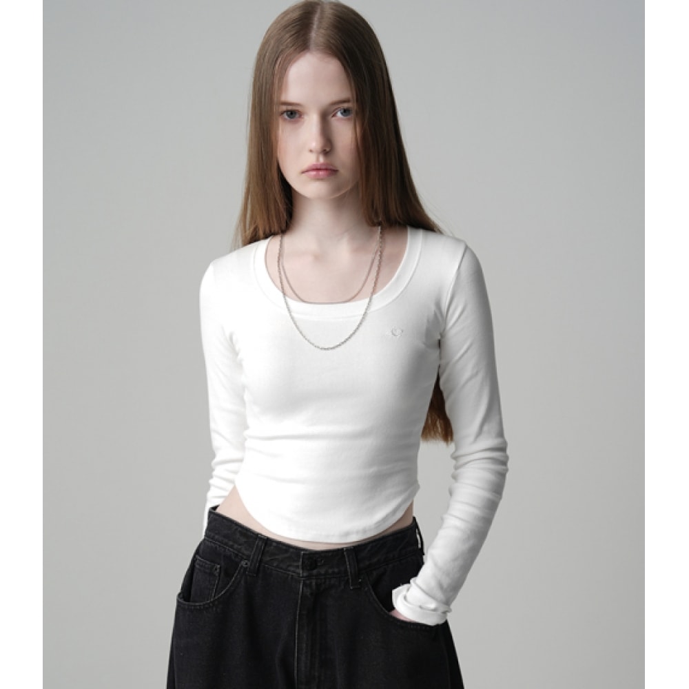 アヴァンドレスキャンディーロングスリーブ Tシャツホワイト