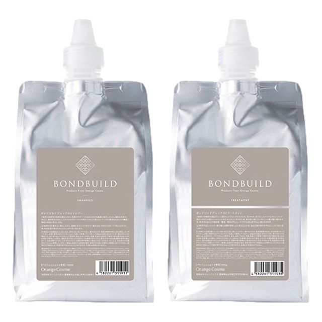 [国内正規品]オレンジコスメ ボンドビルド プレックスシャンプー +トリートメントセット 1000ml x2（リフィル） Orange Cosme シャンプー