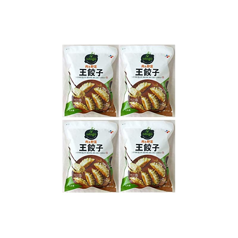 公式#015734-4P bibigo ビビゴ 肉の野菜 冷凍 王餃 5種の野菜春雨豆腐入りの韓食餃子 1kg4個 ハロウィン ギフト にも 美味しい お取り寄せ
