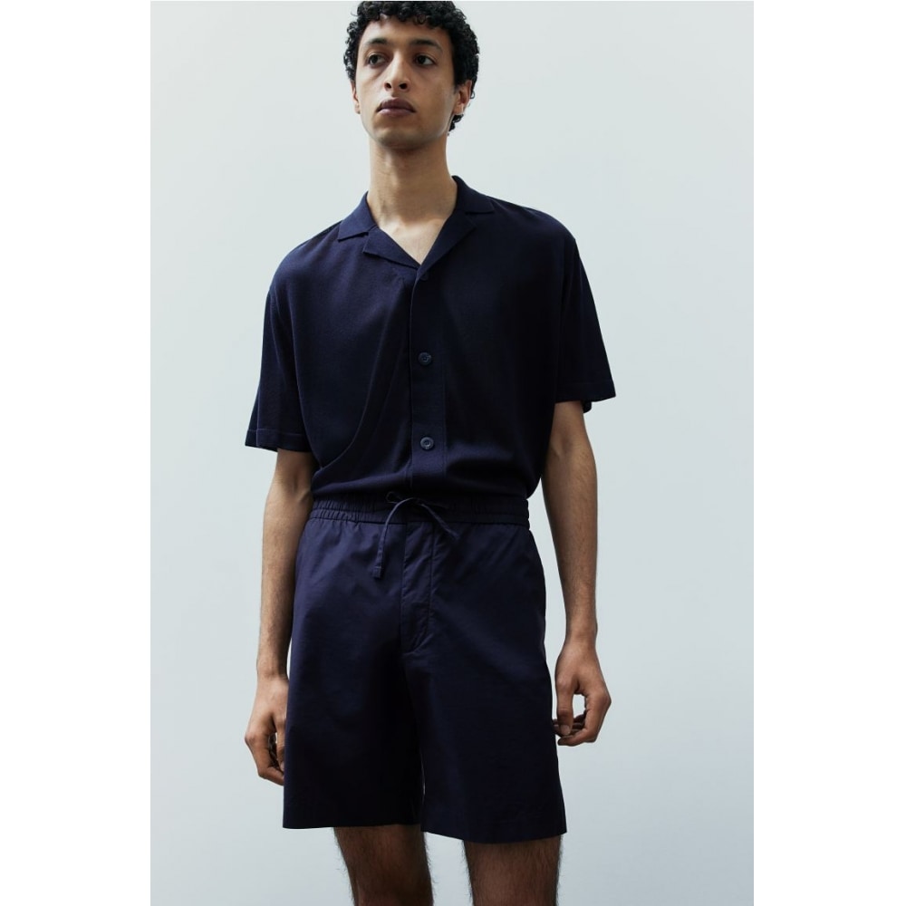 H&M レギュラーフィットショーツネイビーブルー