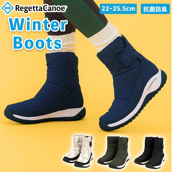 リゲッタ ブーツ 通販 Regetta Canoe リゲッタカヌー レディース ショートブーツ ショート ローヒール シューズ ダウンブーツ かわいい 防寒 歩きやすい スノーブーツ コンフォート 大