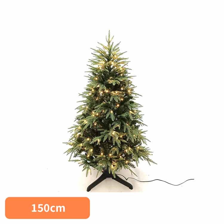 クリスマスツリー イルミネーション LED 回転式 珍しい クリスマス おしゃれ 回転ライトツリー 150CM グリーン CTRR401-15L エス・ティー・イー