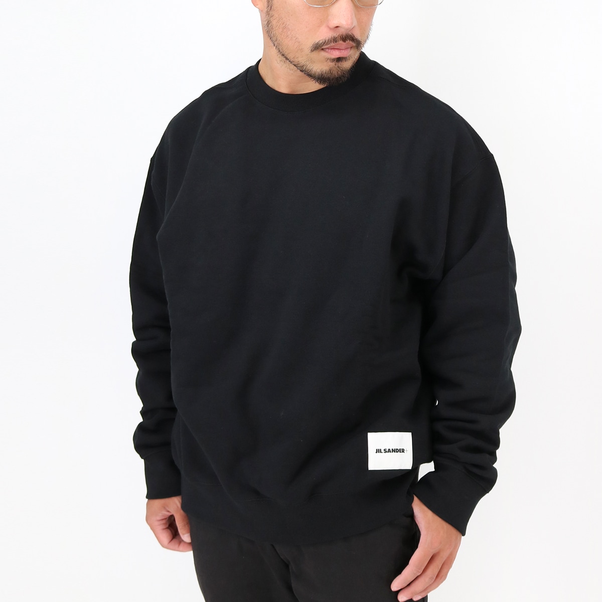 J47GU0104 J20039 メンズスウェット トレーナー トップス ロゴパッチ クルーネック 長袖