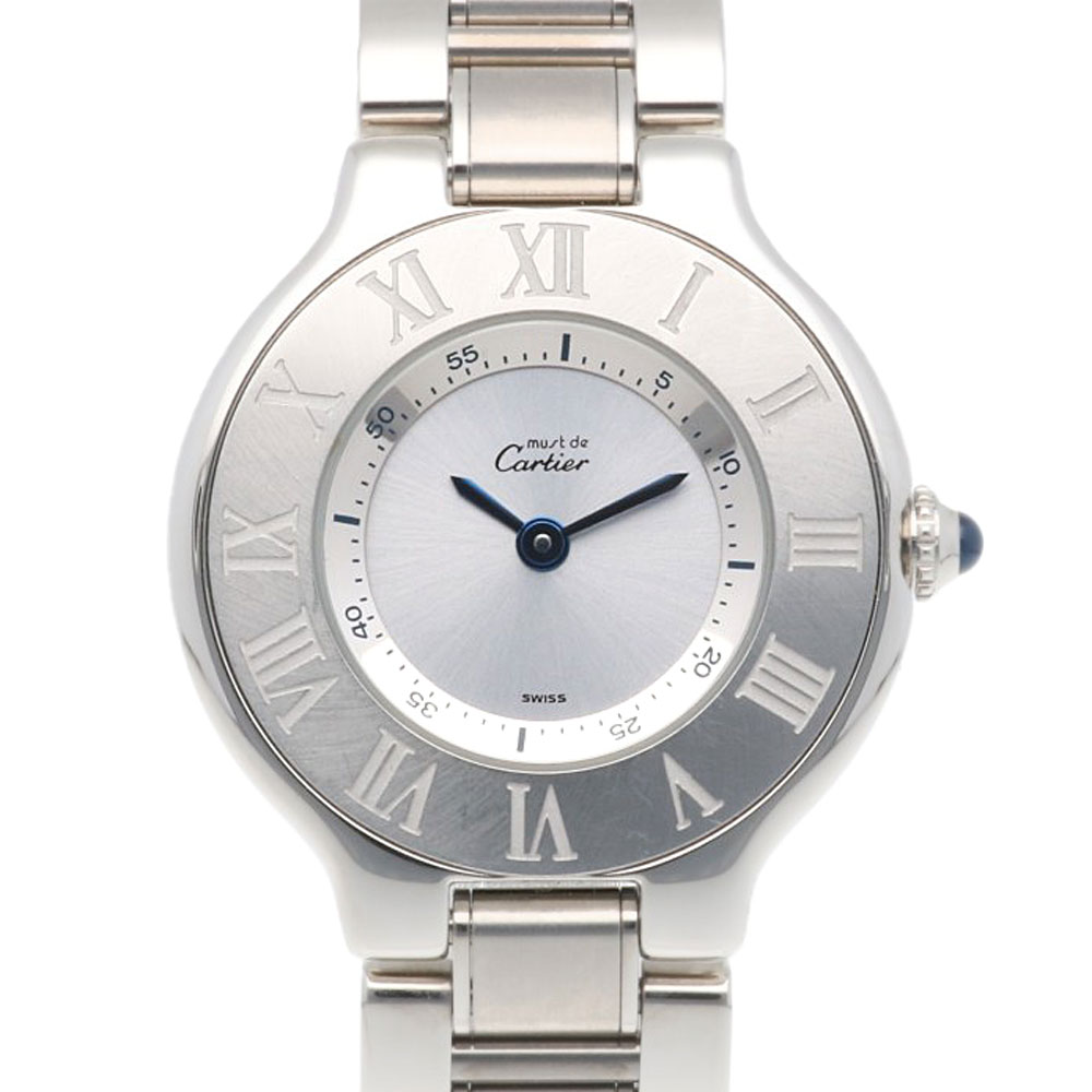 カルティエ マスト21 腕時計 ステンレススチール 1340 クオーツ 磨き直し済 1年保証 CARTIER 中古 美品
