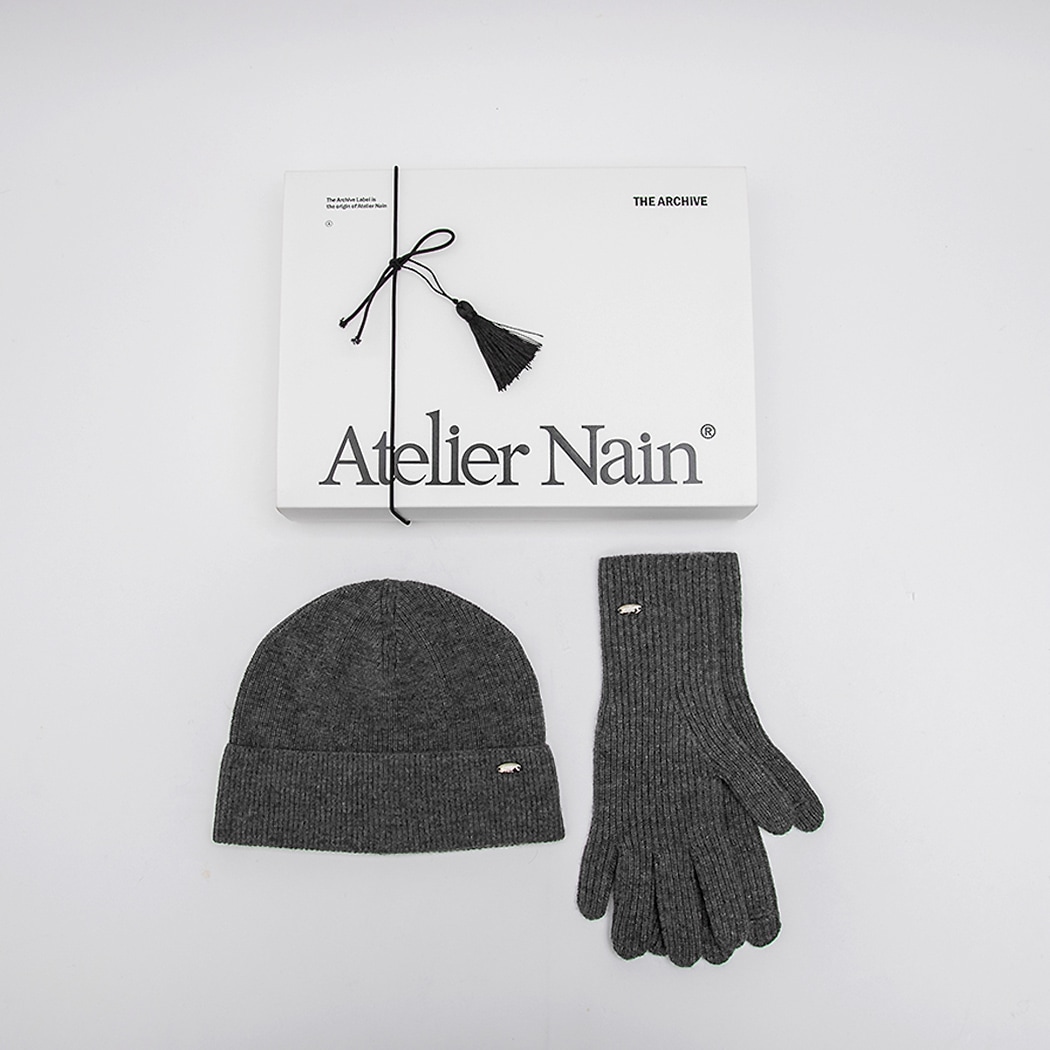 CASHMERE KNIT BEANIE GLOVES SET (ETC-2724)