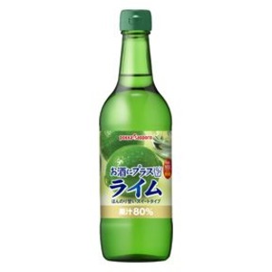 (まとめ買い)ポッカサッポロ お酒にプラス ライム 540ml 瓶 12本入り（1ケース）