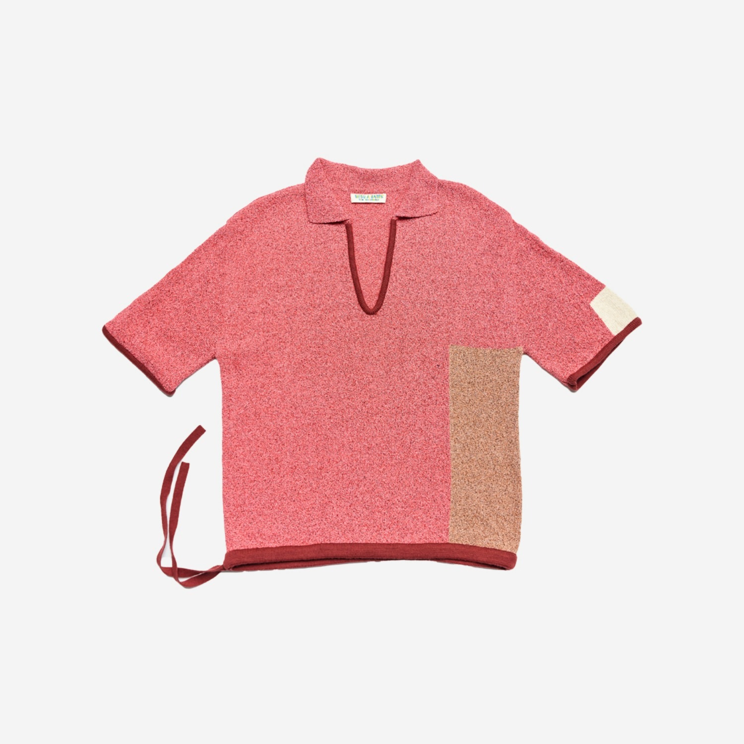 【MISU A BARBE】 DAZE HALF SLEEVE TOP : RED MIX