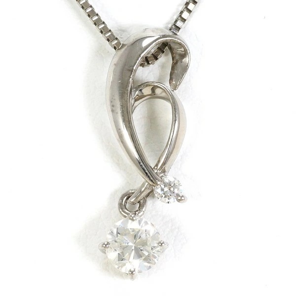 K18 18金 WG ネックレス ダイヤ 0.501 0.18 鑑定書 中古