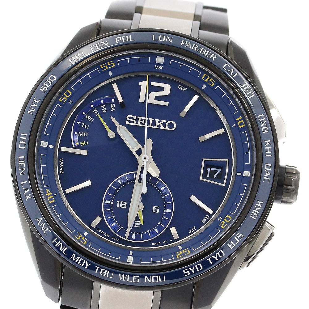 セイコー SEIKO SAGA265/8B63-0AS0 ブライツ フライトエキスパート デイデイト ソーラー電波 メンズ _901002【中古】