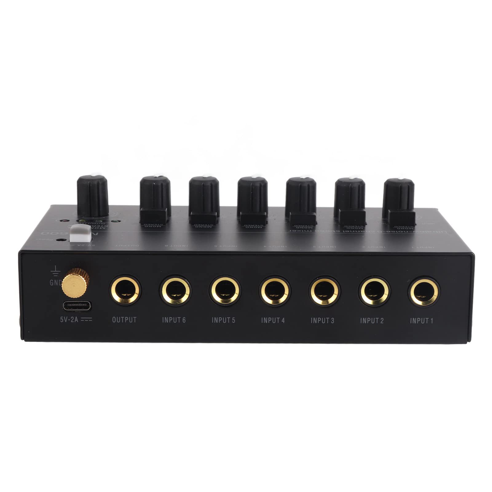 Hilitand オーディオミキサー サウンド ミキサー ステレオ ライン 小型 金属製 低ノイズ 100-240V