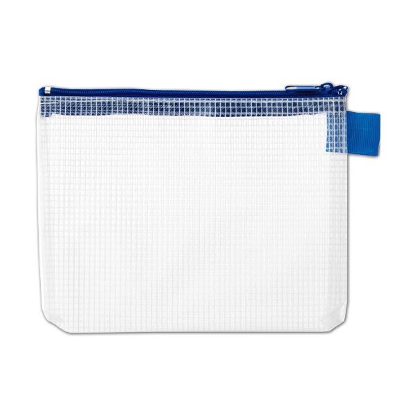（まとめ）TANOSEE メッシュケース A6タテ130xヨコ165mm 青 1枚 [x30セット]