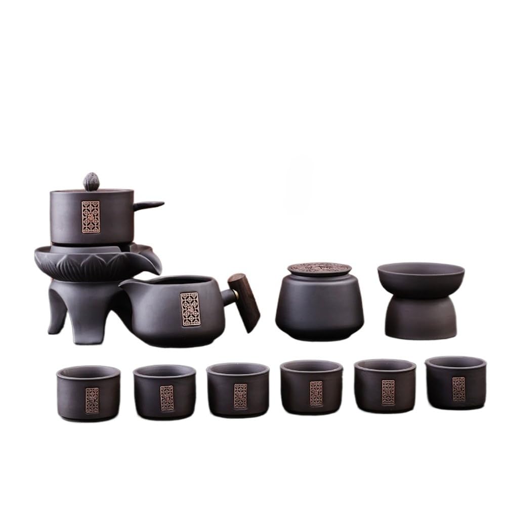 茶器セット 急須・湯呑み・茶盤 付き 中国茶 対応 ギフト 贈答用 リビング ホームパーティー 中国風 インテリア (C)