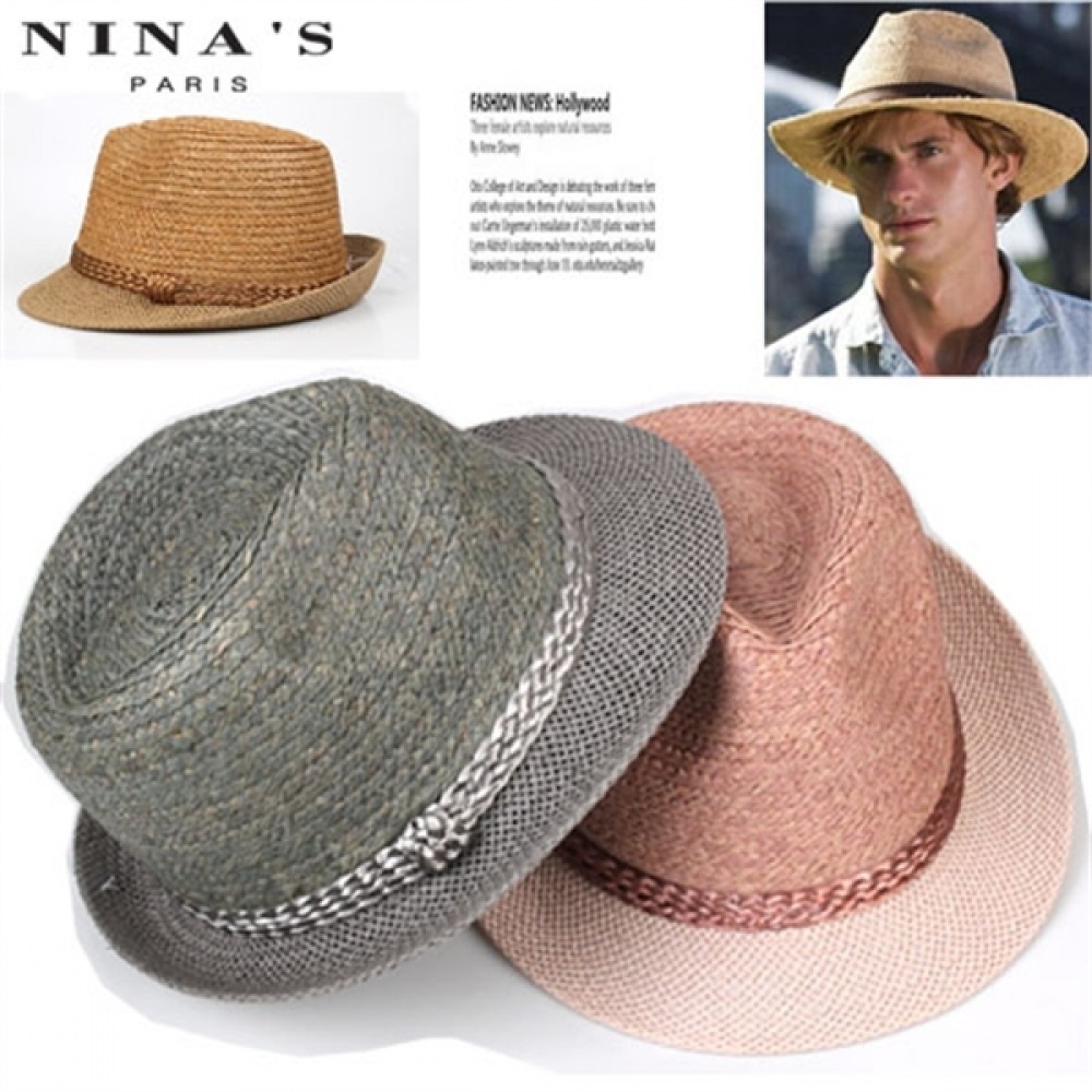 (Ninaspari) ウィービングベルトラフィアヘビーデューティーフェドーラ (0SS226)