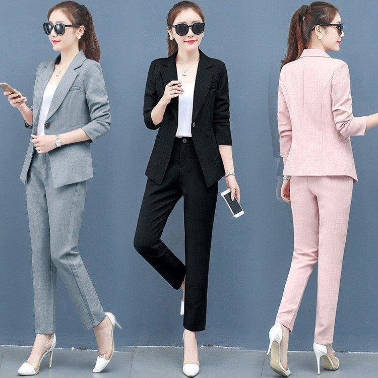 セットアップ レディース 40代 春秋 フォーマルセットアップ 長袖 スーツジャケット ロングパンツ 上下セット 通勤 ビジネススーツ オシャレ 着痩せ 大人 新作
