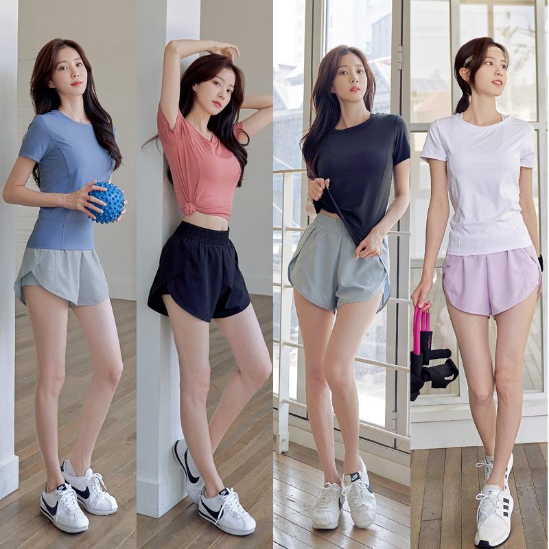 スポーツウェア レディース セット3点セット半袖 薄手細見せ トレーニングウェア 上下 ランニング ウェア 可愛い フィットネスウェア おしゃれヨガウエア30%までに制限