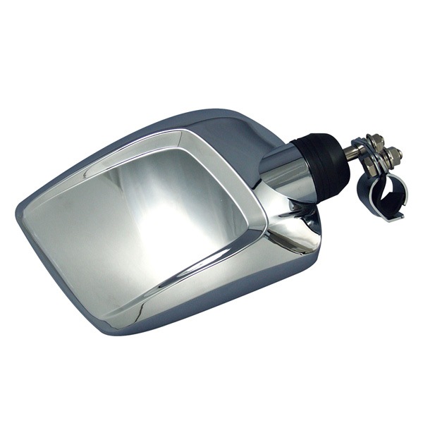 トラック ドアミラー エアロクルージングミラー ショート シルバー クロームメッキ φ20～32mm アジャスト取付金具 平面鏡/ヤック CV311