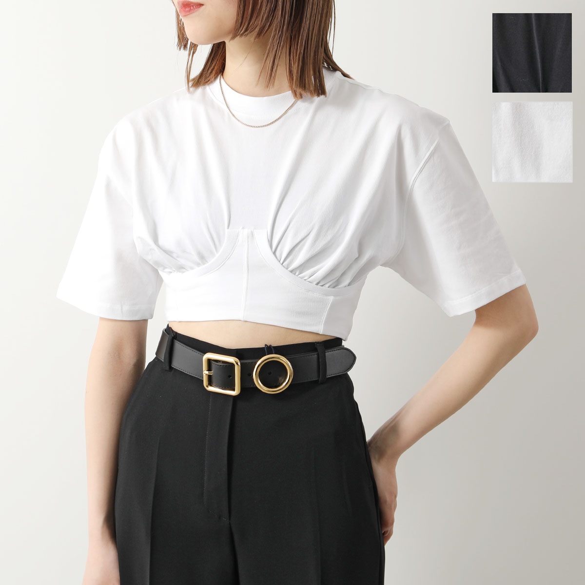 JACQUEMUS ジャックムス Tシャツ Le t-shirt Caraco 241JS148 2031 レディース 半袖 クロップド クルーネック ビスチェ カットソー カラー2色