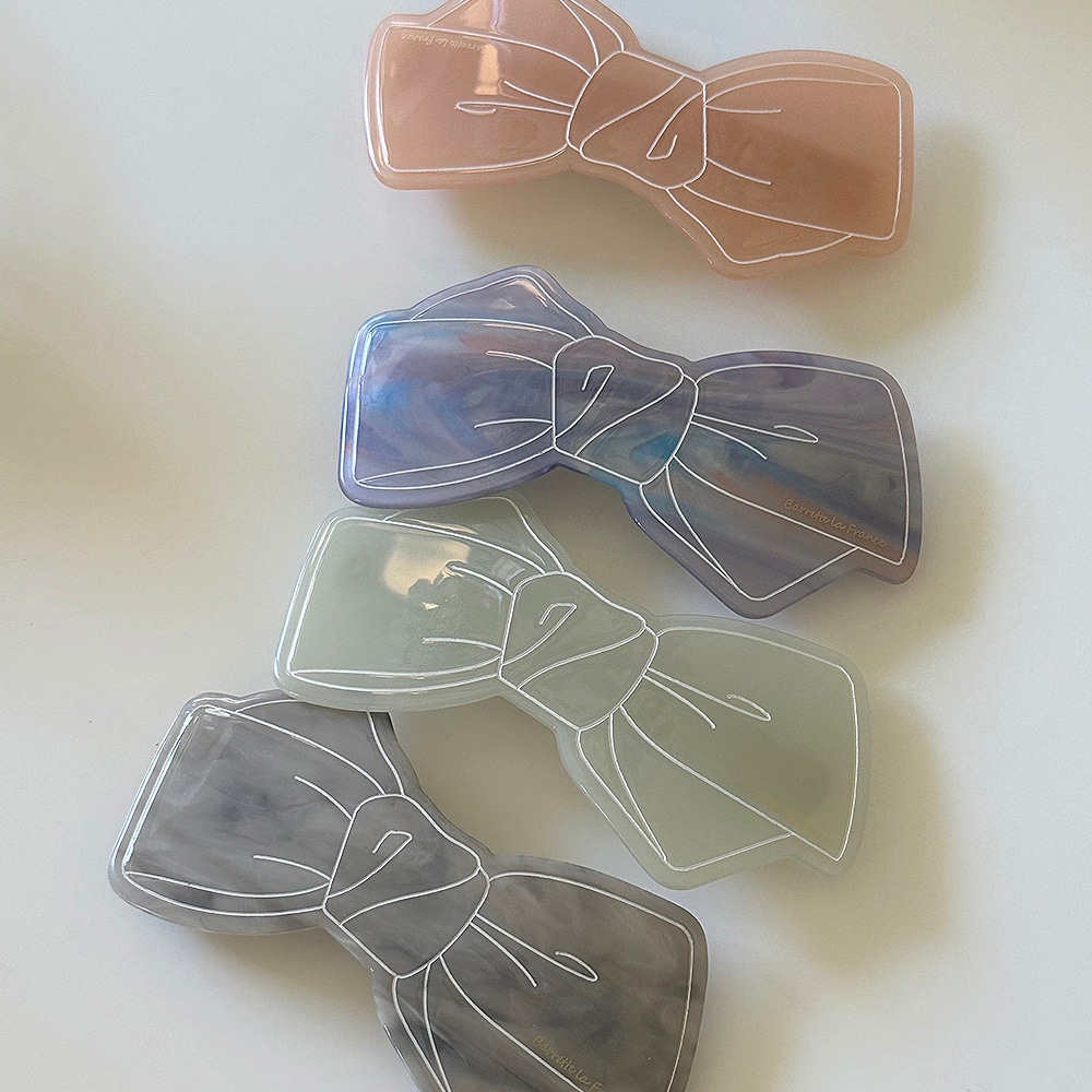 Drawing ribbon hair pin (4color)