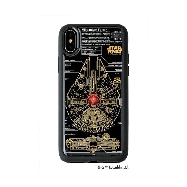 STAR WARS スターウォーズ グッズコレクション FLASH M-FALCON 基板アート iPhone Xケース 黒 F10B