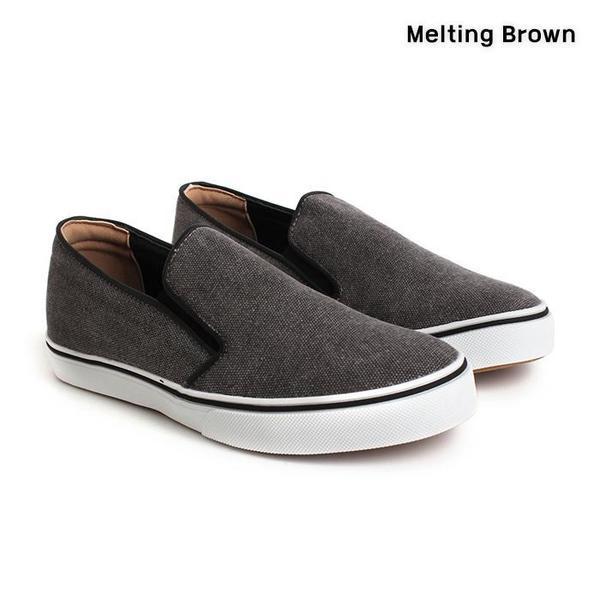 メンズシンプルカジュアルキャンバススリッポン 2color