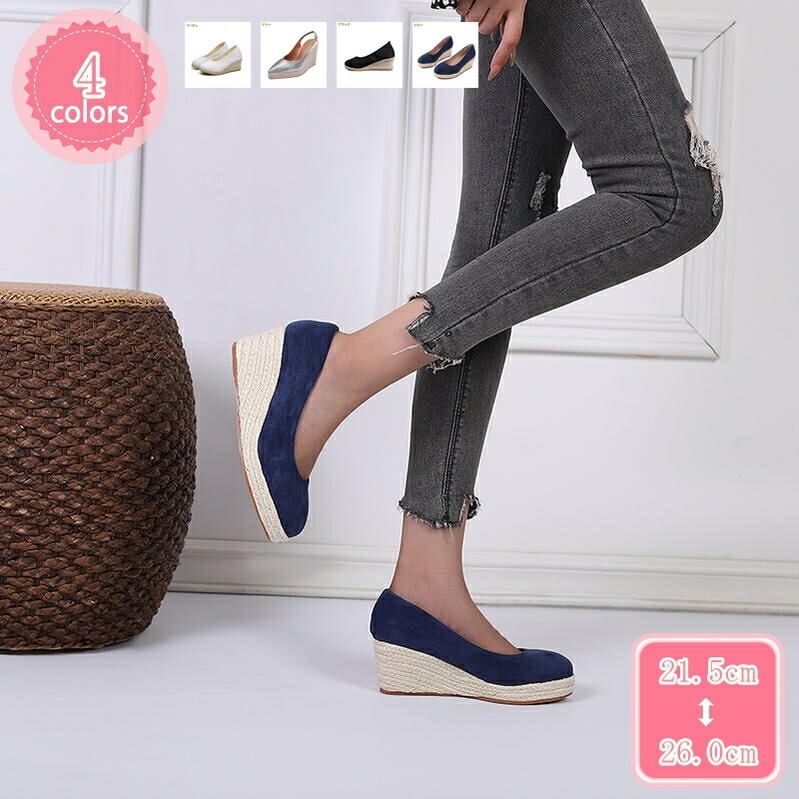 1000円OFFクーポン エスニック 痛くない カジュアル シューズ レディース 高齢者 コスプレ 女の子 フォーマル 靴 フラットシューズ スリッポン ウェッジパンプス 春 夏用 スリッポン レディ
