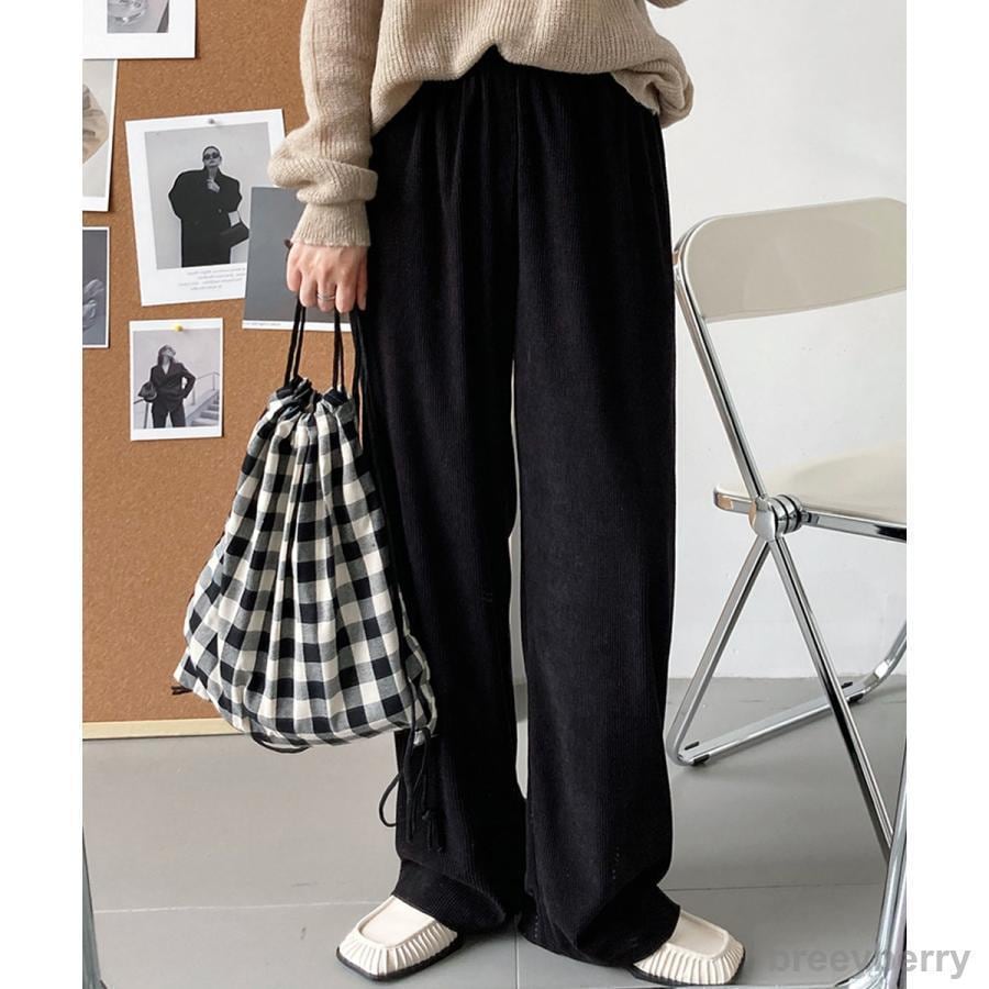ワイドパンツ 春 夏 秋 ウエストゴムイージーパンツ