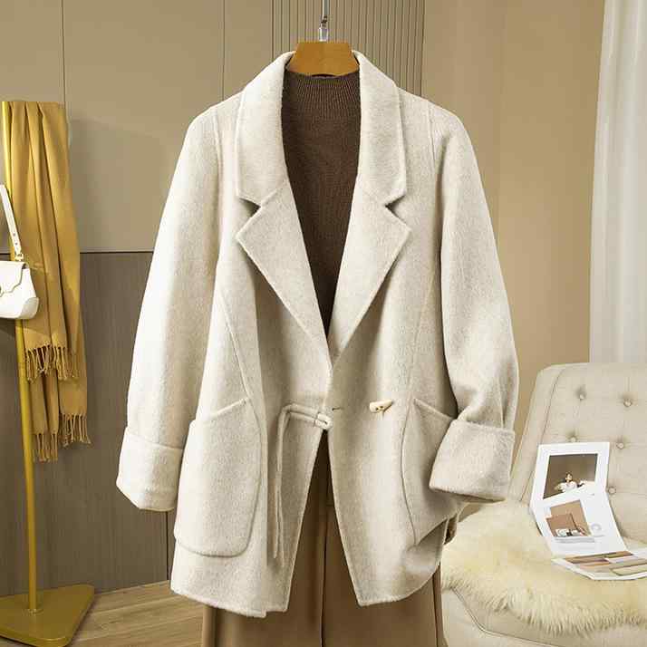 秋服 レディース ファッション オシャレ カワイイ シンプル 大人カワイイ 大きいサイズ ハイエンド ホーンボタン スーツ ウール コート