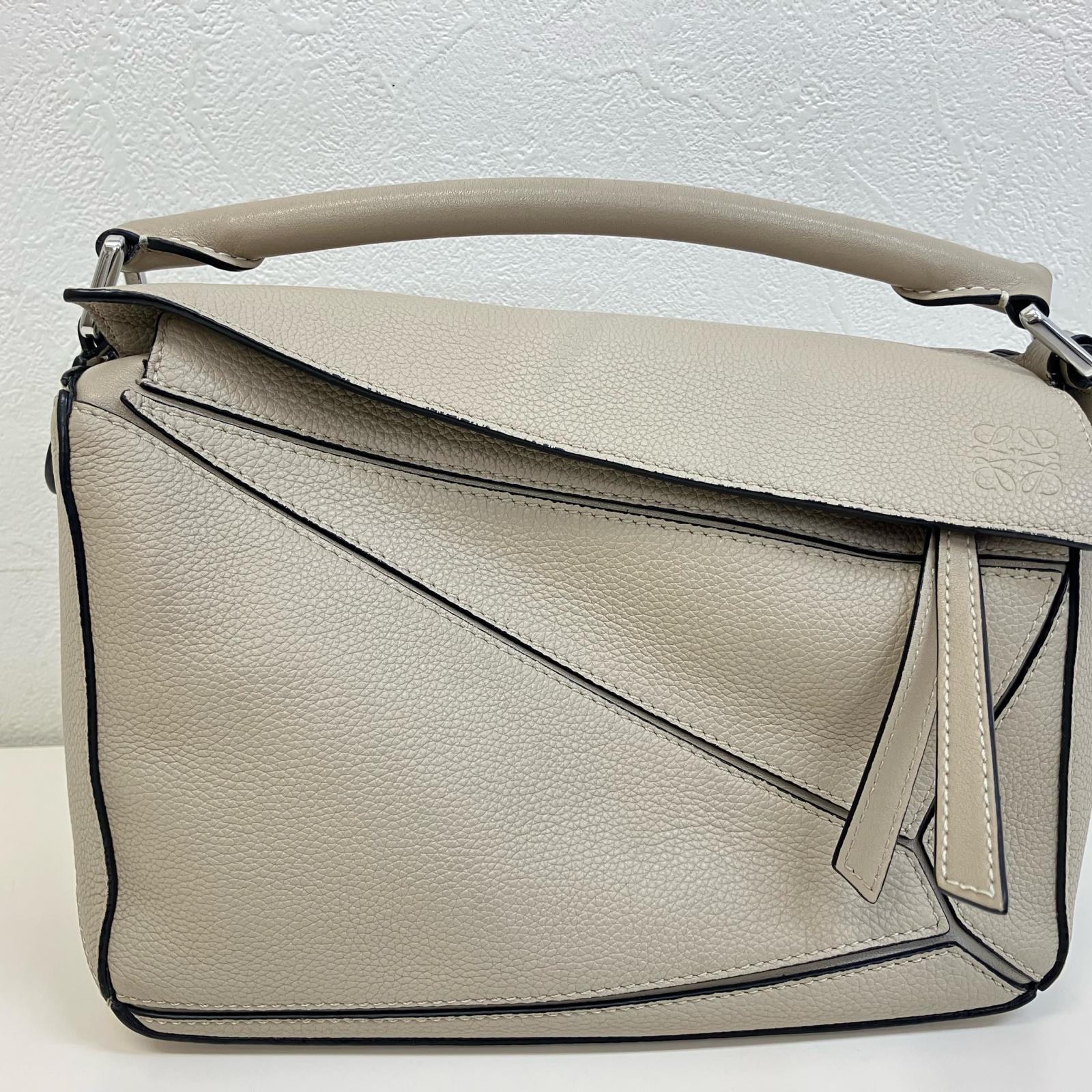 パズル ハンドバッグ ベージュ LOEWE刻印【中古】 レディース