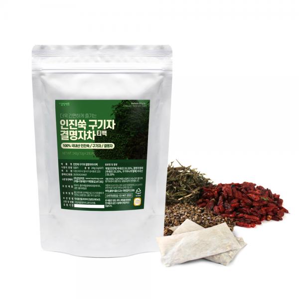 カプダン薬草 インジンヨモギ しわ寄せ茶 やかん用ティーバッグ 12gx20EA 갑당약초 인진쑥 구기자 결명자차 주전자용 티백 12gx20EA