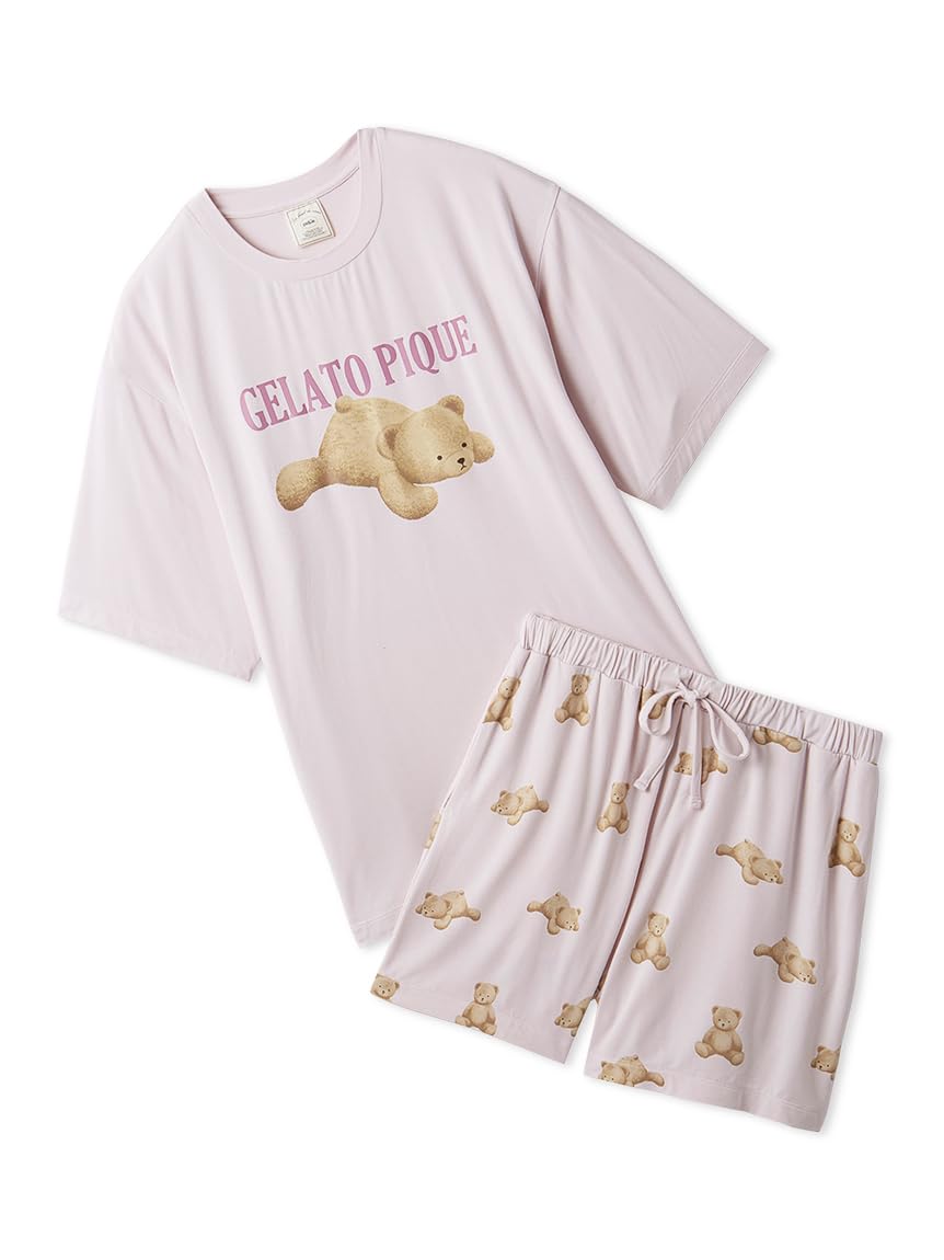 [ジェラート ピケ] EC限定 ベアワンポイントTシャツ&ショートパンツセット PWCT252359 レディース PNK