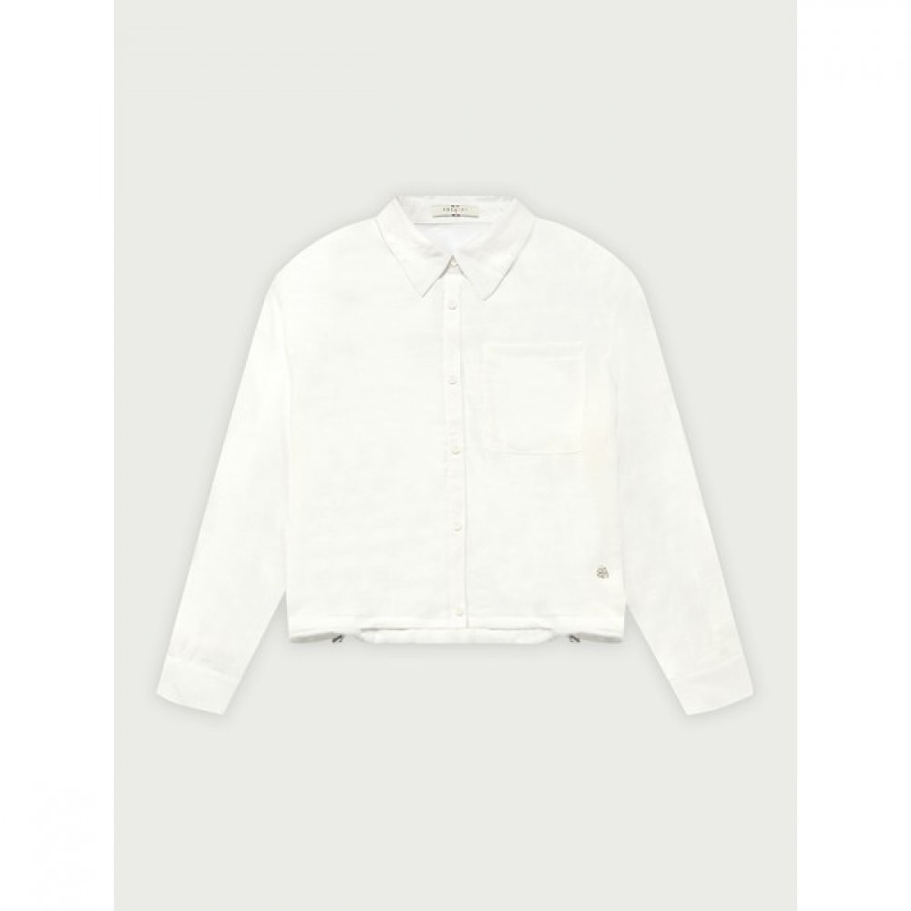 (ハングテン) 女性用オーバーフィットクリンクルロングスリーブシャツ_003 (10520-120-409-09)シャツ・ブラウス