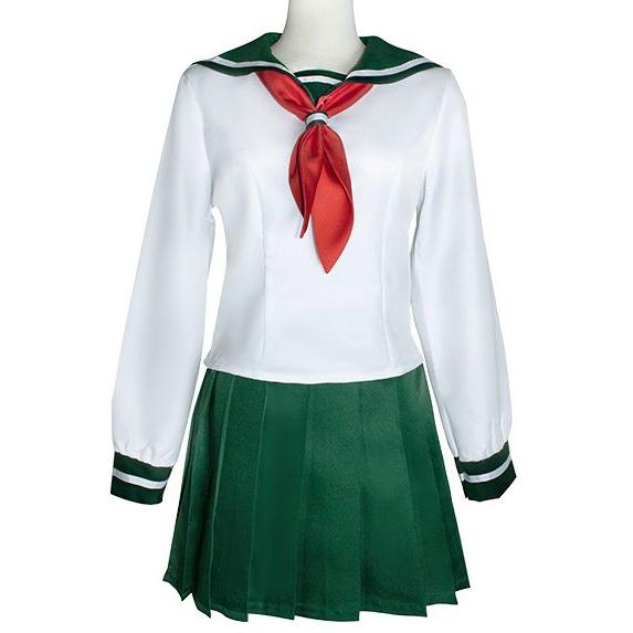 ハロウィン 犬夜叉 風 日暮かごめ ひぐらしかごめ 服 長袖 コスチューム コスプレ衣装 3点セット サイズ XSXXXL