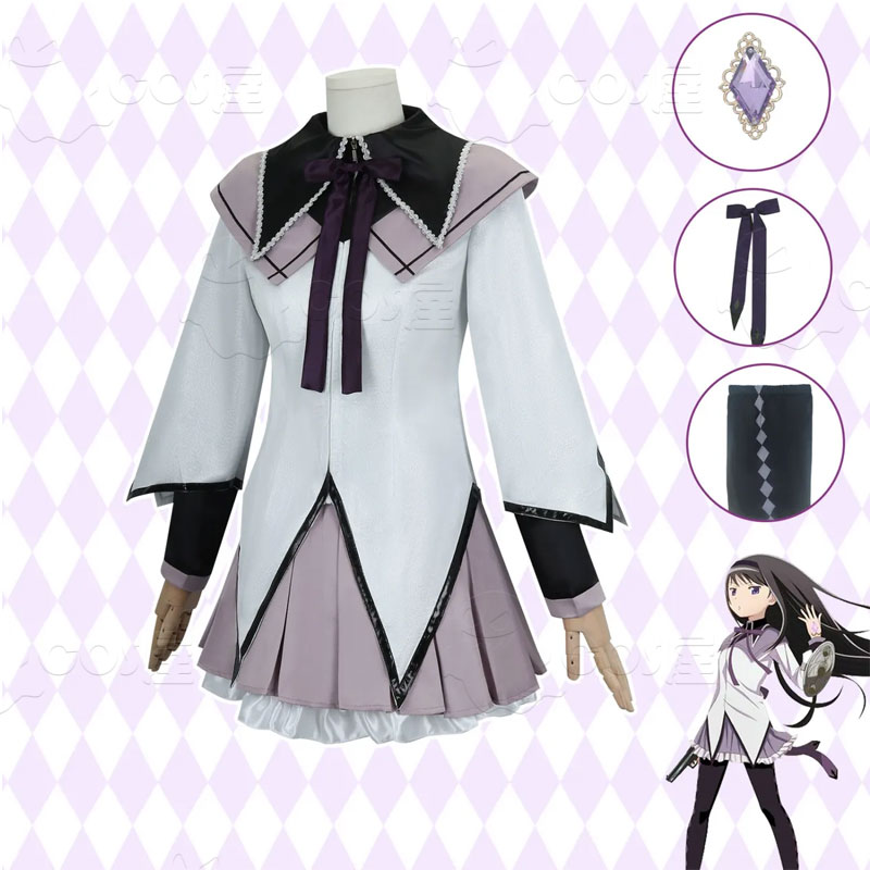 ハロウィン コスプレ 暁美ほむら コスプレ衣装 魔法少女まどか マギカ 暁美ほむら イベント パーティー 変装 演出服 クリスマス パーティー ハロウィン 仮装