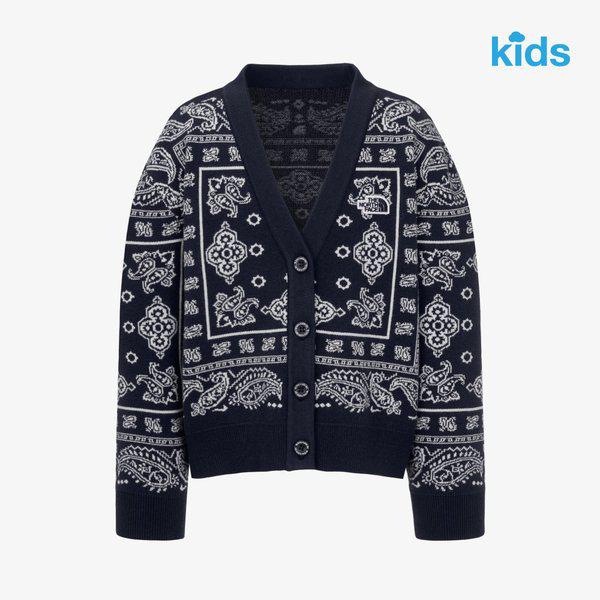 キッズペイズリーカーディガン NJ5SR53S NAVY