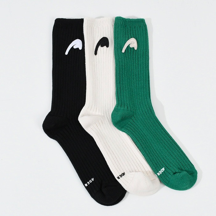 靴下 小物 A-peec logo socks コットン ソックス BMADSSAC0302 メンズ 男性 クルーソックス 人気 おすすめ
