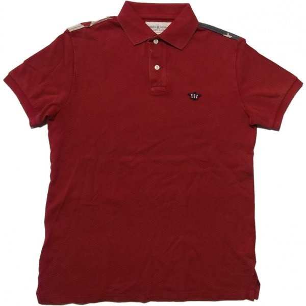 LA購入 デニム＆サプライ メンズ 半袖 鹿の子 ポロシャツ 星条旗 フラッグ レッド polo shirts ラルフ 037