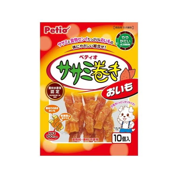 【1ケース】【お取り寄せ対象品】ペティオ　ササミ巻きおいも 10個 [ペティオ] *30個