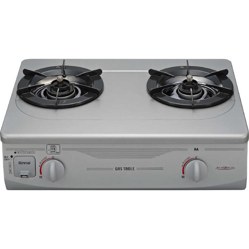 リンナイ　Rinnai　ガステーブル コンロ コンパクト グリルなしタイプ シルバー [約56cm/都市ガス12・13A/左強火]　RTS-336-2FTS(SL)A-L