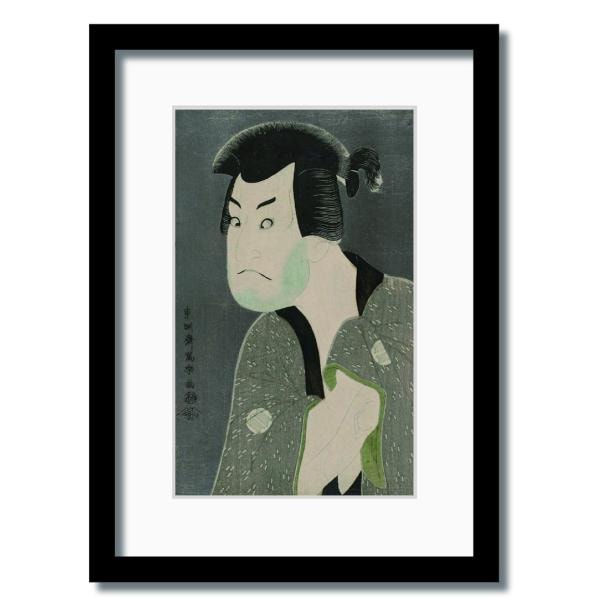 ファブリックパネル アートフレーム 日本風 和 江戸 壁掛け ウォールデコレーション 浮世絵 東洲斎写楽 三世坂田半五郎の籐川水右衛門 317x440mm