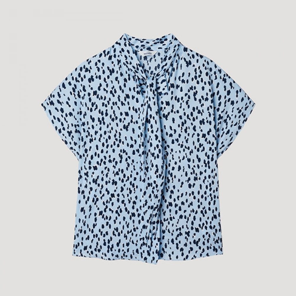 [シーズミス] リボンタイ柄ブラウス_swwblp22190_BL