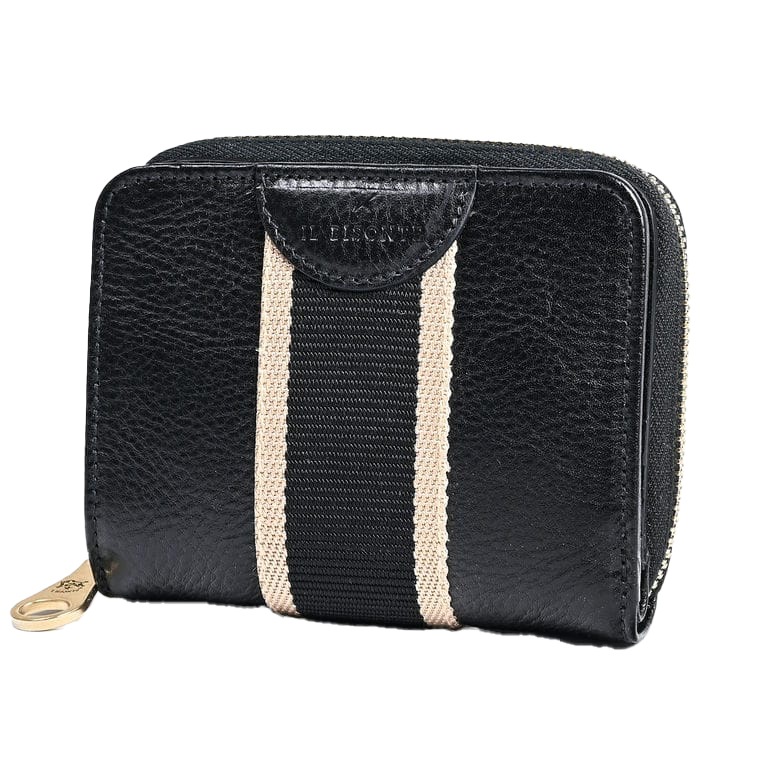 二つ折り財布 メンズ レディース バケッタレザー ソラリア ネロ ブラック SZW050PV0001BK238B