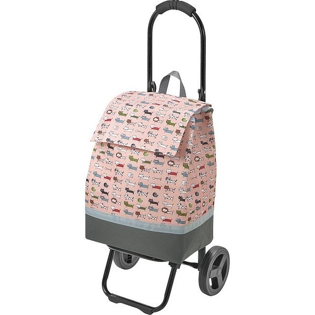 ネコ柄ショッピングカート ピンク