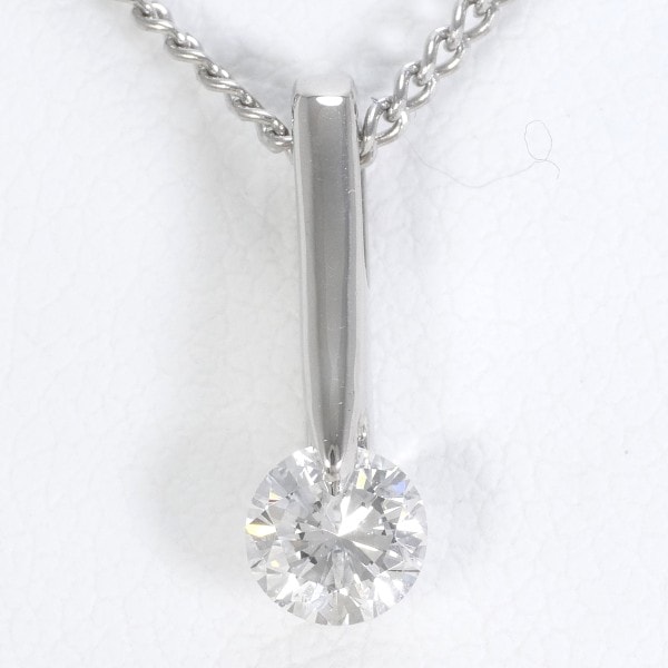 PT900 プラチナ PT850 ネックレス ダイヤ 0.30 SI2 鑑定書 ジュエリー 中古