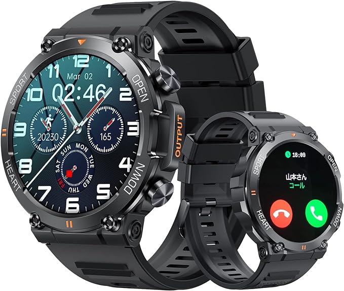 2024新登場 1.39インチ大画面 軍用規格 Bluetooth通話機能】 音楽再生 スポーツウォッチ 耐衝撃 キズ防止 Bluetooth5.2 腕時計 100＋運動モード 280＋文字盤DIYスマートウォッチ本体