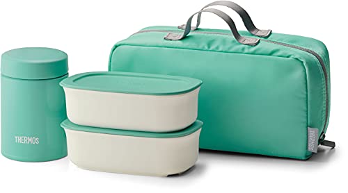 色：ミント サイズ：スープジャー:200ml/おかず容器:300ml2個 サーモス 真空断熱スープ
