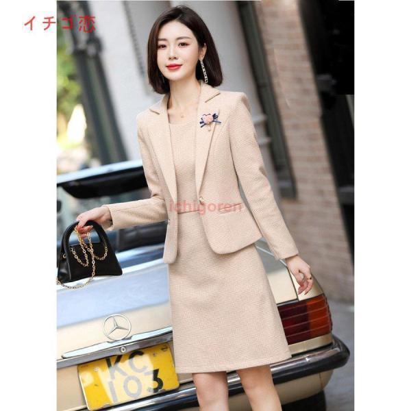 スーツ レディース 40代 50代 30代 おしゃれ 20代 2点セット 秋 服装 ママ 卒業式 服 母 セレモニースーツ フォーマル ワンピーススーツ ビジネス ジャケット