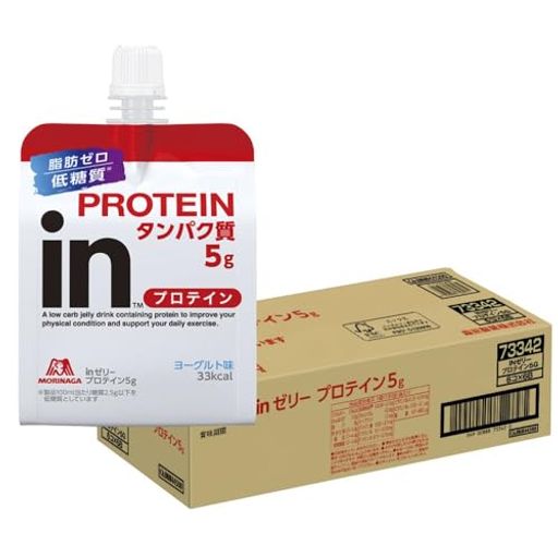 inゼリー プロテイン5g ヨーグルト味 (180g×36個) プロテイン タンパク質 低糖質 脂肪ゼロ ホエイ 10秒チャージ 森永製菓