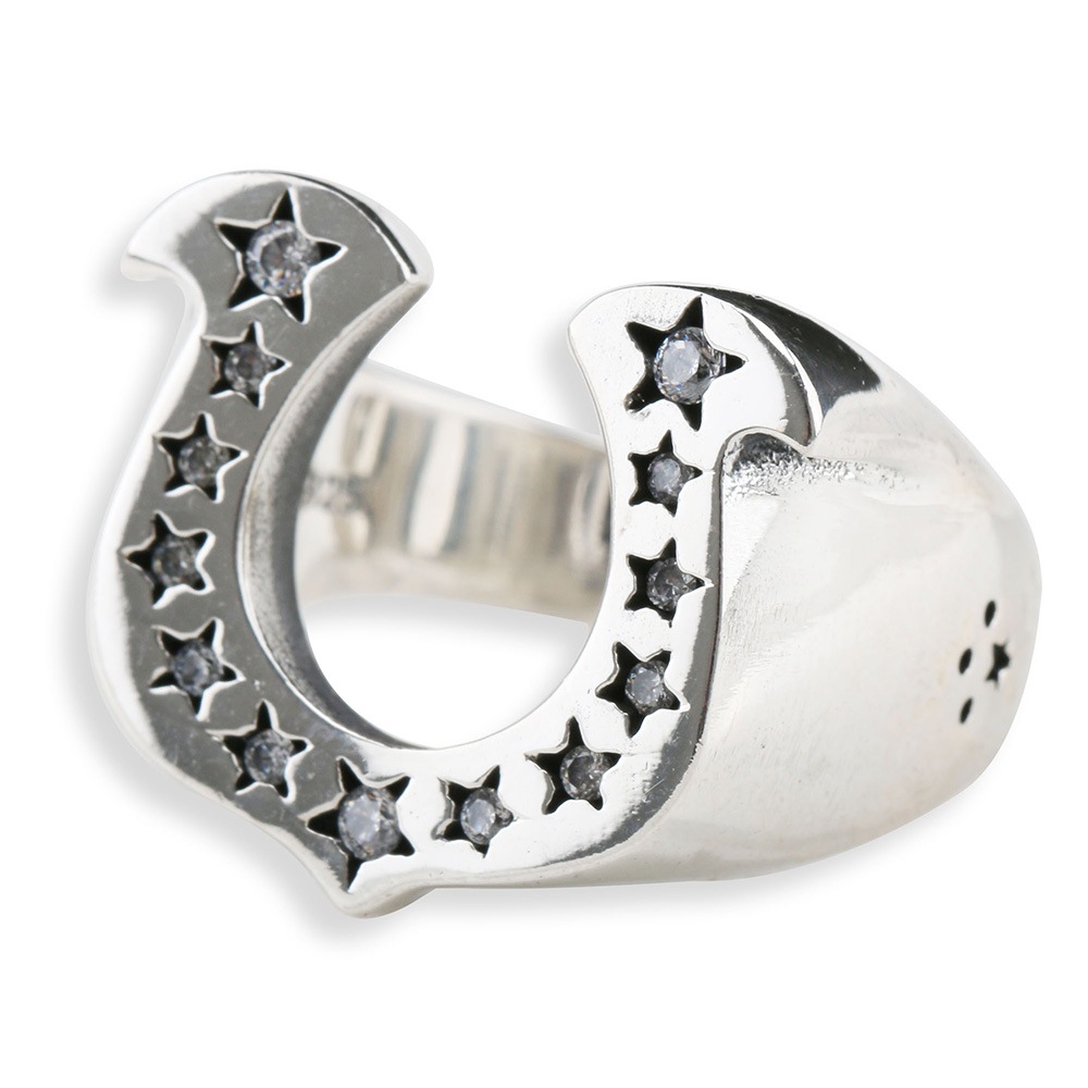 925 CZホースシューリング [rs100white]