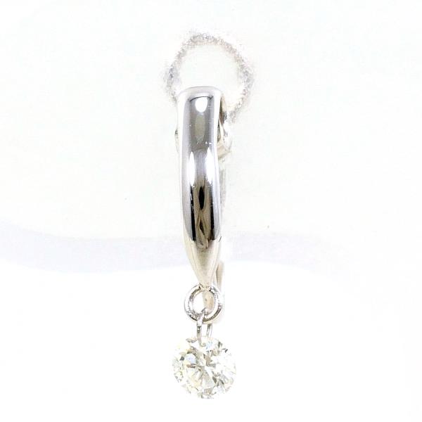 K18 18金 WG ホワイトゴールド イヤリング(片耳) ダイヤ ジュエリー 中古